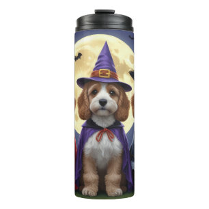 Termo Calabaza de perro Cockapoo Halloween Gracioso