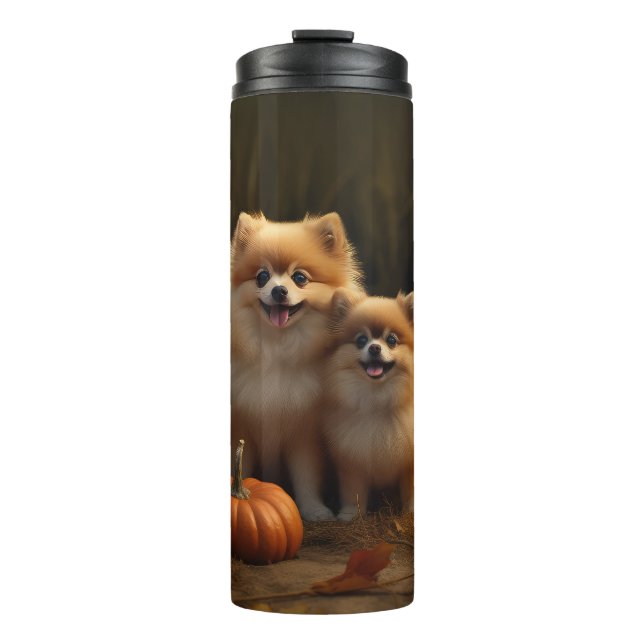 Termo Calabaza deslumbrante Pomerania de uva de otoño (Anverso)