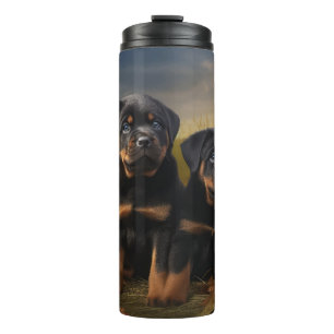 Termo Calabaza deslumbrante Rottweiler Puppy Autumn