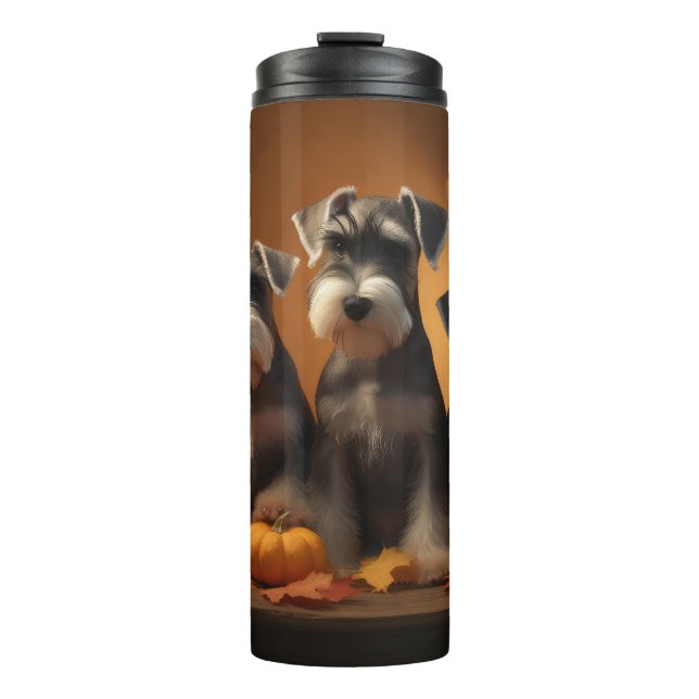 Termo Calabaza deslumbrante Schnauzer Ppy Autumn (Anverso)