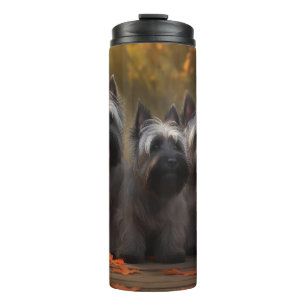 Termo Calabaza deslumbrante Skye Terrier Puppy Autumn