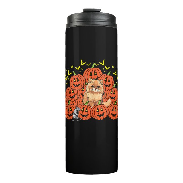 Termo Calabaza Gato Persa Halloween Kitten Jack O Lanter (Anverso)
