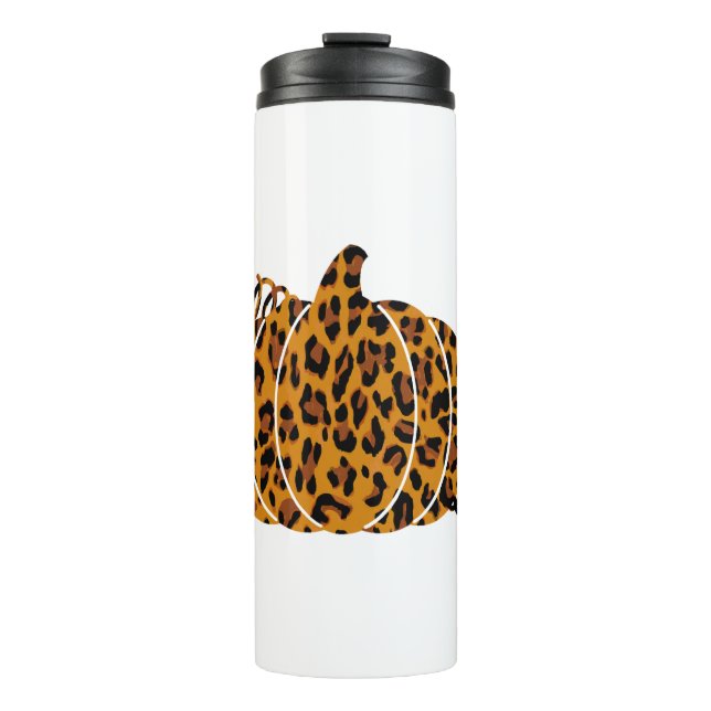 Termo Calabaza leopardo / temporada de otoño (Anverso)