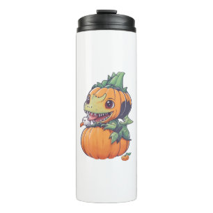 Termo calabaza loca tratando de comer espeluznante 