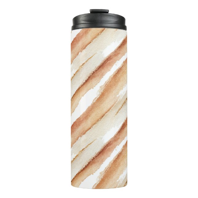 Termo Calabaza Melocotón Latte Rayas   (Anverso)