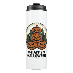 Termo Calabaza Vintage Halloween Jack O Linterna Bosque