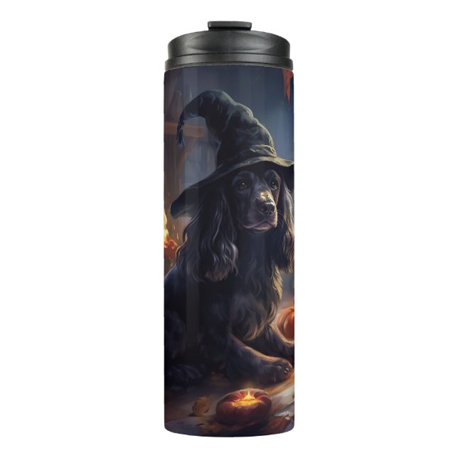 Termo Calabazas de Cocker Spaniel Halloween Scary (Anverso)