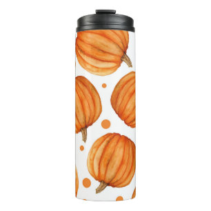 Termo Calabazas dibujadas a mano: patrón de acuarela Hal