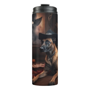 Termo Calabazas Malinois Belga Halloween Espeluznante