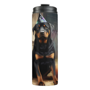 Termo Calabazas Rottweiler Halloween Espeluznantes