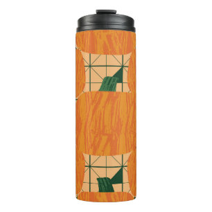 Termo Calabazas: Triángulo Geométrico Retro.
