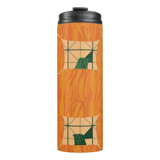 Termo Calabazas: Triángulo Geométrico Retro. (Anverso)