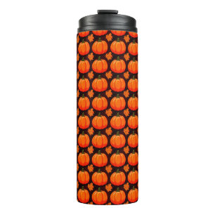 Termo Calabazas y Hojas de Otoño