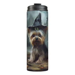 Termo Calabazas Yorkshire Terrier Halloween Espeluznante
