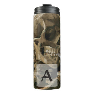 Termo Calavera con cigarrillo en llamas Van Gogh Monogra