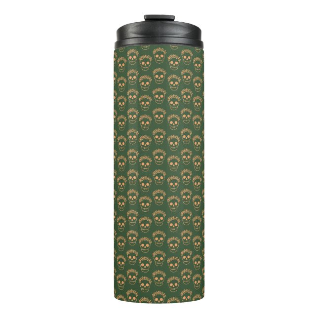 Termo Calavera con Corona de Flores (Anverso)
