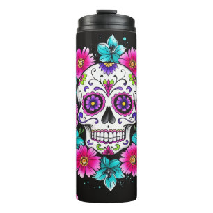 Termo Calavera de azúcar artística