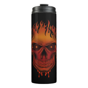 Termo Calavera Derretida Flamígera Vajilla de Viaje Góti