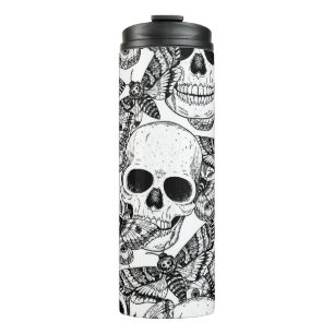 Termo Calavera, mariposas: patrón de cosecha a mano