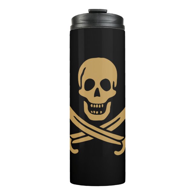 Termo Calavera y Cutlas de Aztec Gold Pirata Calico Jack (Anverso)
