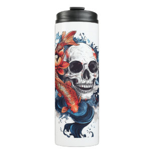 Termo Calavera y serenidad de Koi