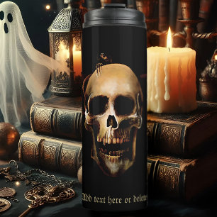 Termo Calaveras Góticas Oscuras Humanas Trío Negro Criat