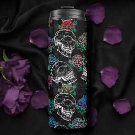 Termo Calaveras y Rosas oscuros | Funky Glam Ombre Grung