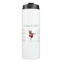 Calendario de Personalizados de renos rojos festiv