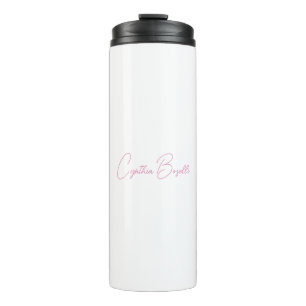 Termo Caligrafía moderna minimalista Añadir nombre
