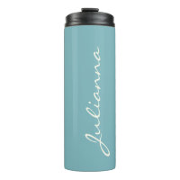 Caligrafía moderna minimalista nombre azul teal