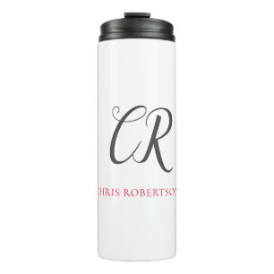 Termo Caligrafía Monograma Nombre Regalo Personalizado G