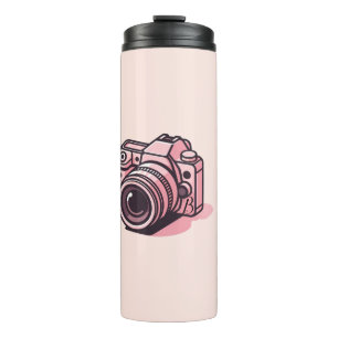 Termo Cámara réflex digital personalizada de moda rosa F