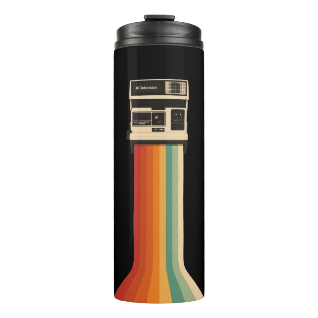 Termo Cámara Retro con Impresión de Arcoíris (Anverso)