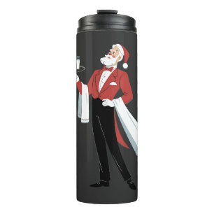 Termo Camarera Navidad Santa Servidor Navidad