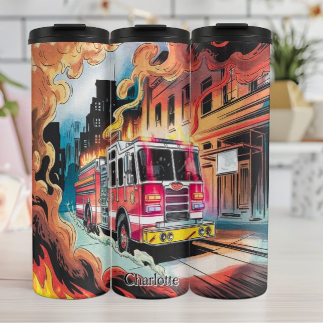 Termo Camión de bomberos en respuesta a emergencias (Subido por el creador)