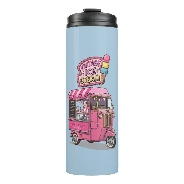 Termo Camión de helado suave vintage (Anverso)