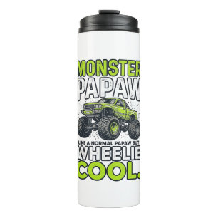 Termo Camión Monstruo Papá Wheelie Cool Divertido Diseño