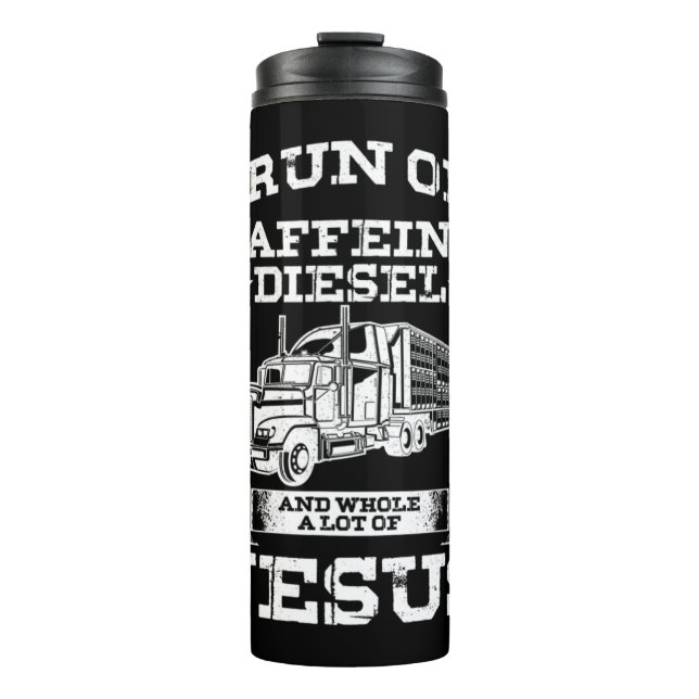 Termo Camionero Religioso Corre En Caffeine Lot (Anverso)