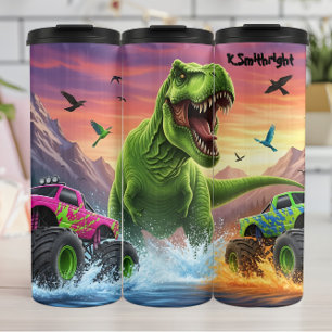 Termo Camiones Monstruo T-Rex Salpicadura de Agua