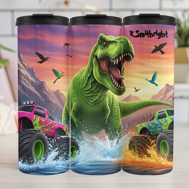 Termo Camiones Monstruo T-Rex Salpicadura de Agua (Subido por el creador)
