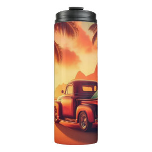Termo camioneta surfista vintage tropical/hawaiana