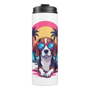 Termo Camisa De Fondo Beagle Sunset, Beagle Mom, Beagle