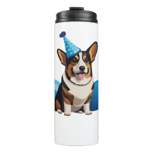 Termo Camiseta clásica de cumpleaños Blue Corgi