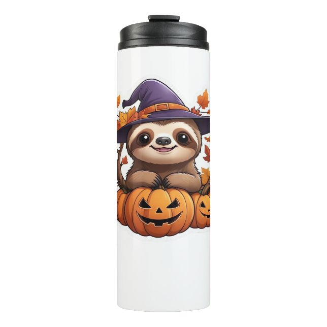Termo Camiseta clásica de Halloween Personalizado Sloth (Anverso)
