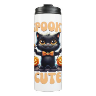 Termo Camiseta clásica de T-Shirt, un gato negro adorabl