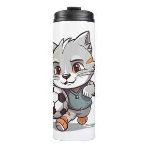 Termo Camiseta Clásica para el futbolista de gatos