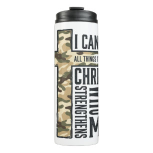 Termo Camiseta Cristiana Cruz de Fe Puedo Hacer Todas la