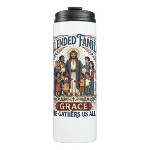 Termo Camiseta Cristiana de Familia Mixta de Jesús