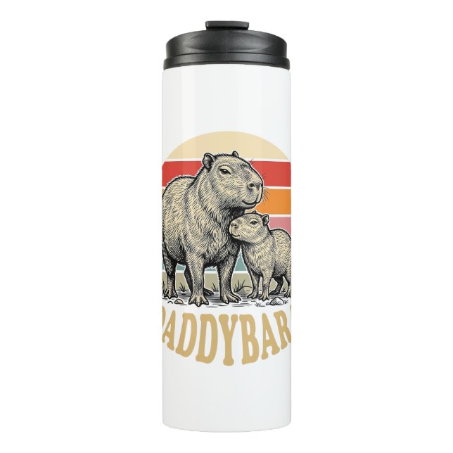Termo Camiseta Daddybara Capybara Dad Vintage Atardecer_ (Anverso)