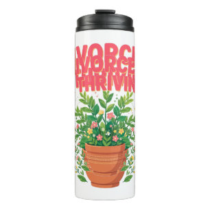 Termo Camiseta de amante de plantas divorciada y prósper